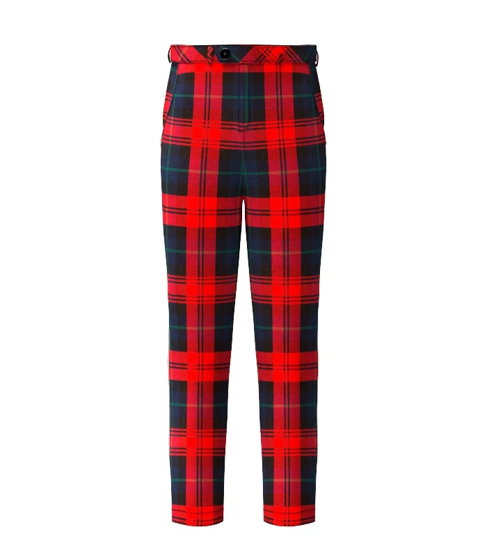 Handmade Maclachlan Tartan Trousre Front Handmade Maclachlan Tartan Trousre Front