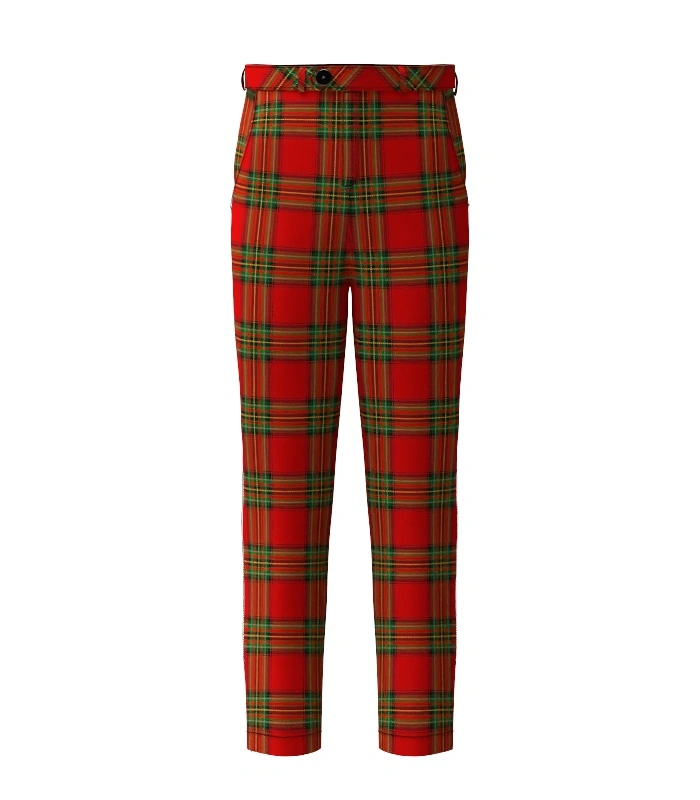 Handmade Melrose Tartan Trouser Front Handmade Melrose Tartan Trouser Front