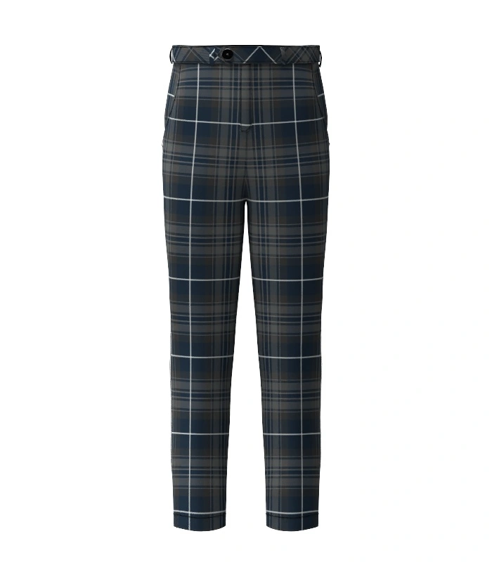 Handmade Midnight Pride Tartan Trouser Front Handmade Midnight Pride Tartan Trouser Front