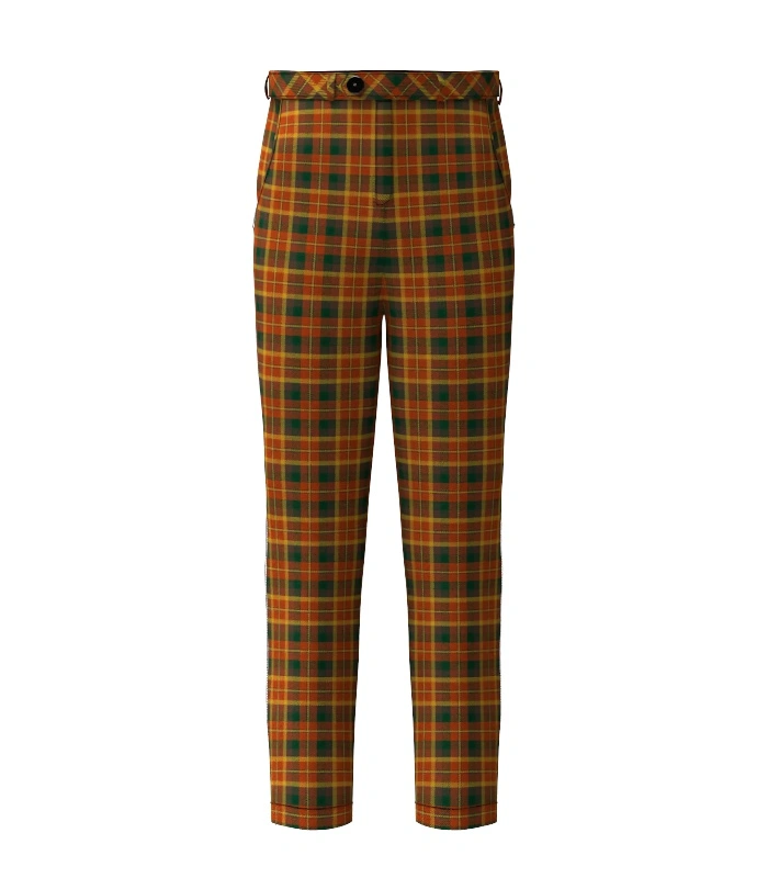 Handmade Monaghan County Tartan Trouser Front Handmade Monaghan County Tartan Trouser Front