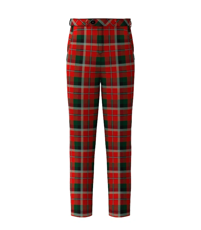 Handmade Montrose Tartan Trouser Front Handmade Montrose Tartan Trouser Front