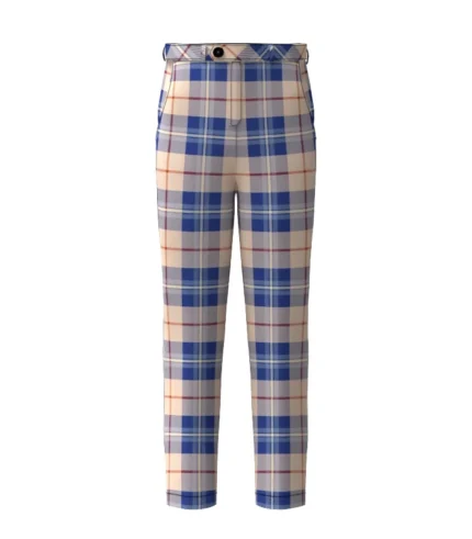 Handmade Mulberry Tartan Trouser Front