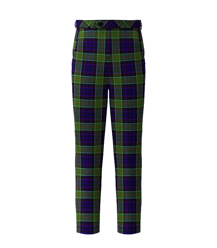 Handmade Newman Tartan Trouser Front Handmade Newman Tartan Trouser Front