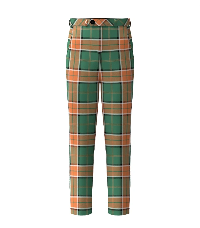 Handmade Pollock Tartan Trouser Front Handmade Pollock Tartan Trouser Front