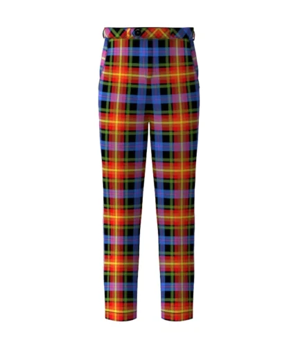 Handmade Pride Of LGBT Tartan Trouser Front