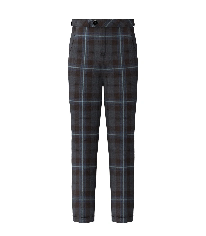 Handmade Rivers Of Scotland Tartan Trouser Front Handmade Rivers Of Scotland Tartan Trouser Front