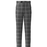 Handmade Scott Black and Grey Tartan Trouser Front