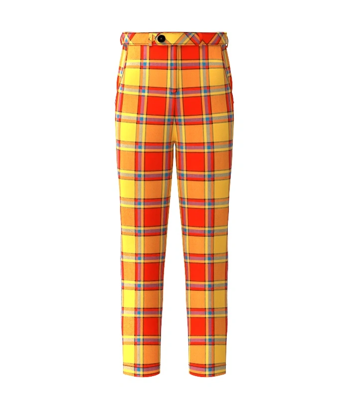 Handmade Scrimgeour Tartan Trouser Front Handmade Scrimgeour Tartan Trouser Front