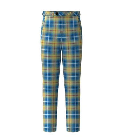 Handmade Sir Sean Connery Commemorative Tartan Trouser Front
