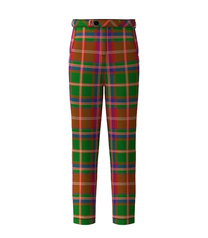 Handmade Somerville Tartan Trouser Front Handmade Somerville Tartan Trouser Front