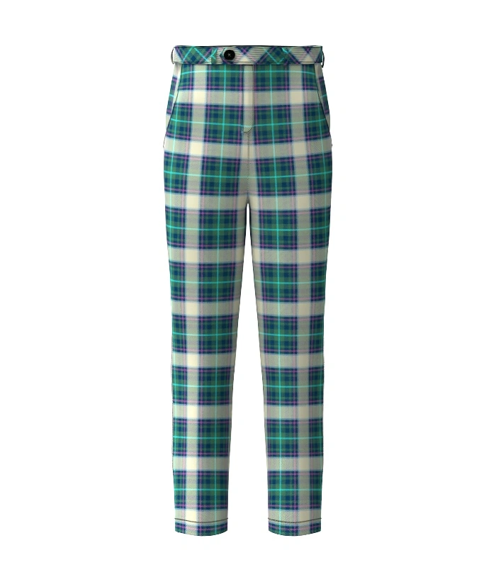 Handmade Sound Of Iona Tartan Trouser Front Handmade Sound Of Iona Tartan Trouser Front