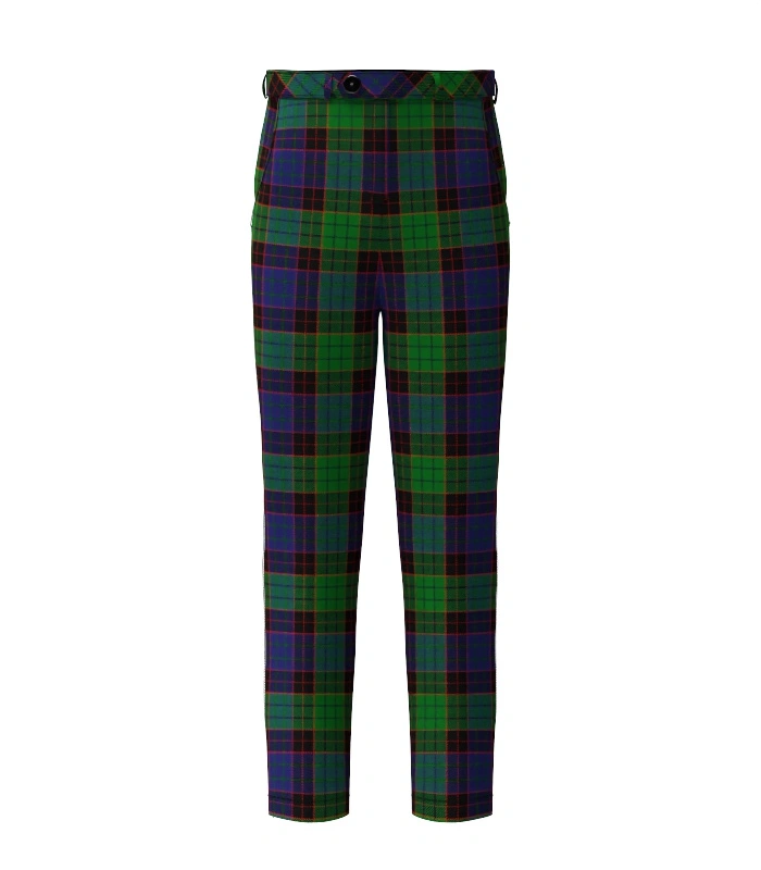 Handmade Stewart Old Tartan Trouser Front Handmade Stewart Old Tartan Trouser Front