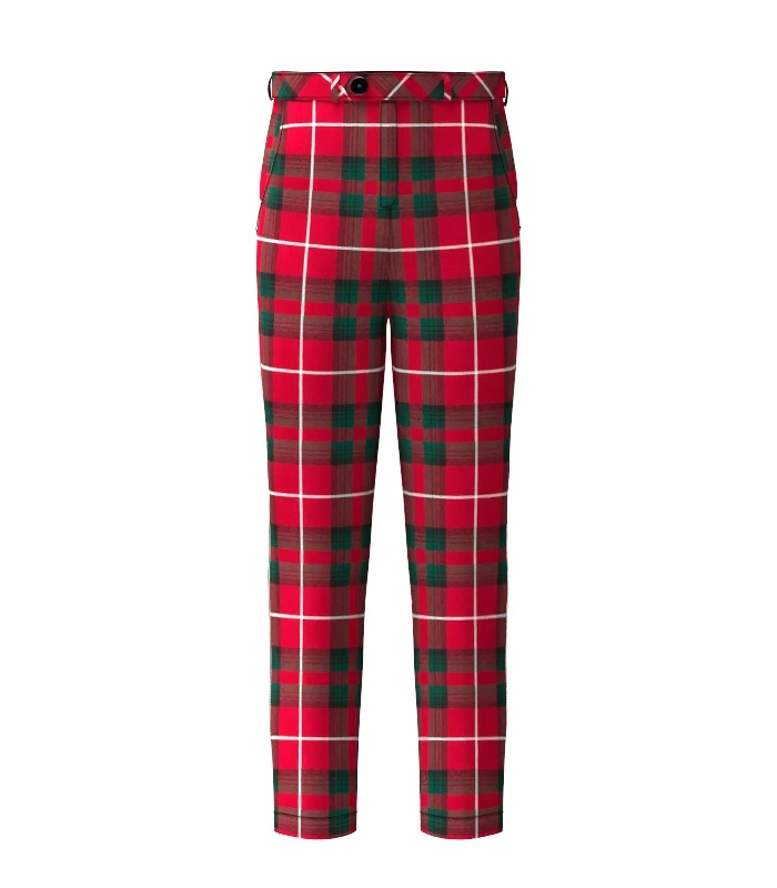 Handmade Stuart Of Bute Tartan Trouser Front Handmade Stuart Of Bute Tartan Trouser Front