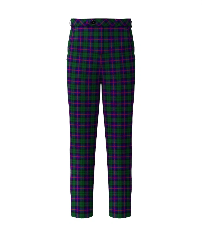 Handmade Urquhart Tartan Trouser Front Handmade Urquhart Tartan Trouser Front