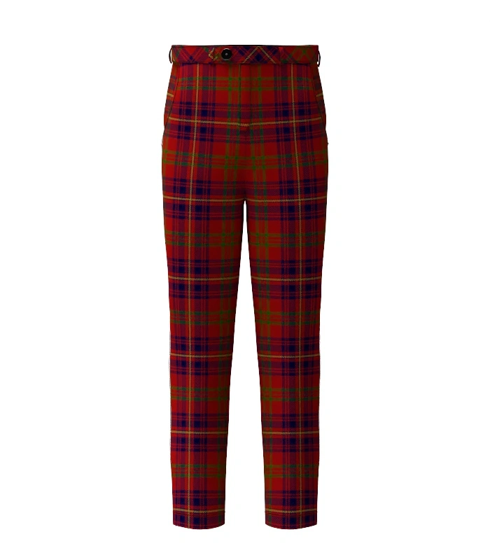 Handmade Walker Evening Tartan Trouser Front Handmade Walker Evening Tartan Trouser Front