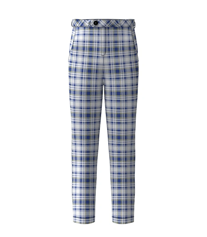 Handmade Yorkshire Tartan Trouser Front Handmade Yorkshire Tartan Trouser Front