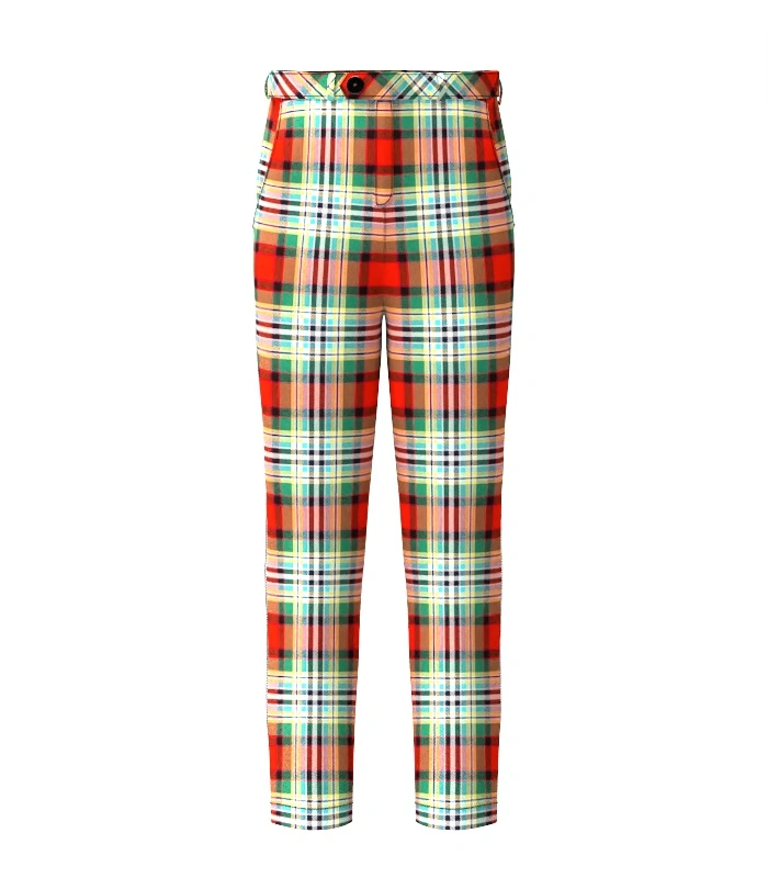 Handmade Dundee Tartan Trouser Front Handmade Dundee Tartan Trouser Front