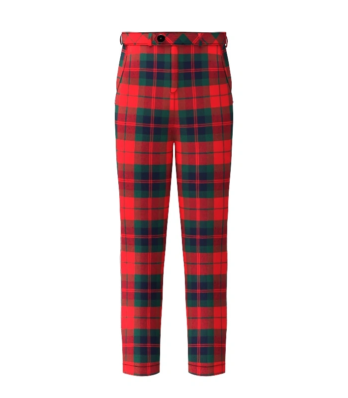 Handmade Fraser Tartan Trouser Front Handmade Fraser Tartan Trouser Front