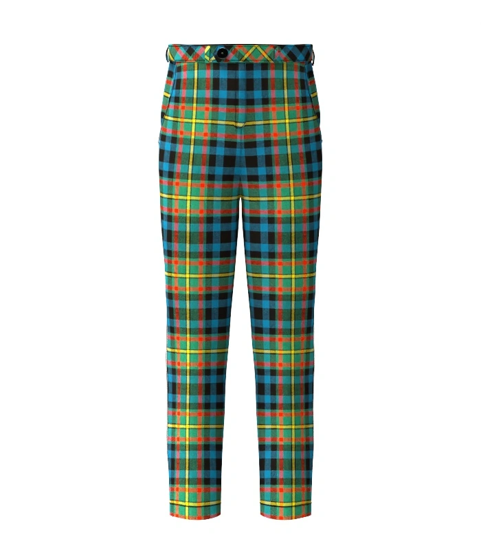 Handmade Gillies Tartan Trouser Front Handmade Gillies Tartan Trouser Front