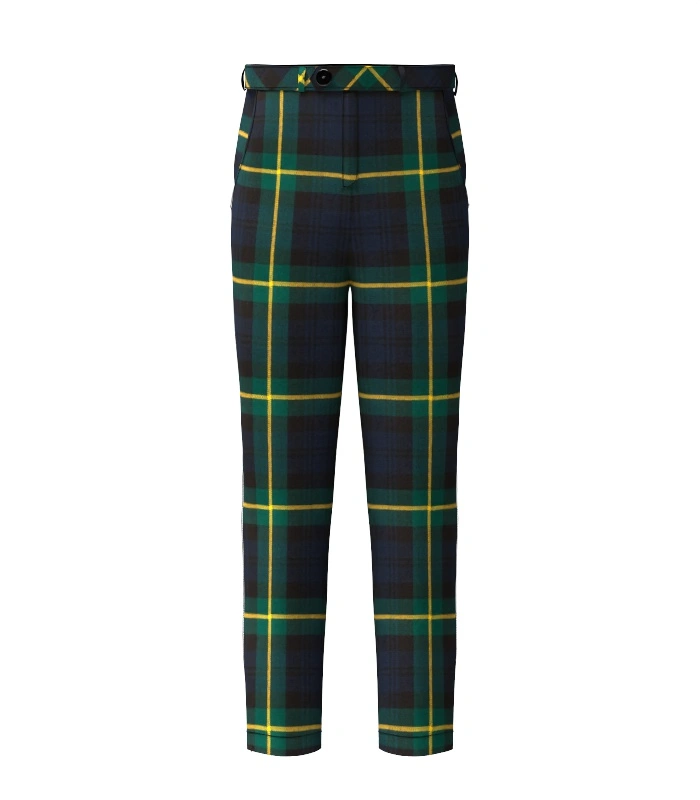 Handmade Gordon Tartan Trouser Front