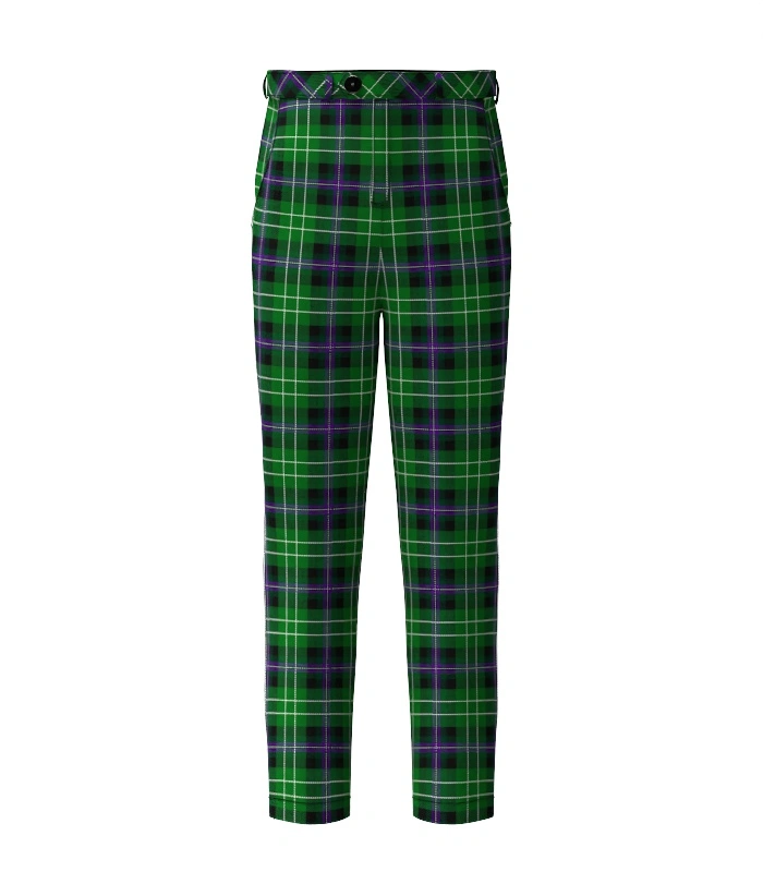 Handmade Hibs Tartan Trouser Front Handmade Hibs Tartan Trouser Front