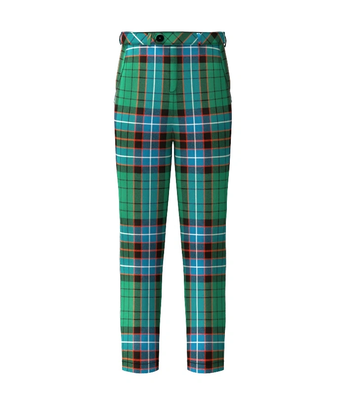 Handmade Hunter Tartan Trouser Front Handmade Hunter Tartan Trouser Front