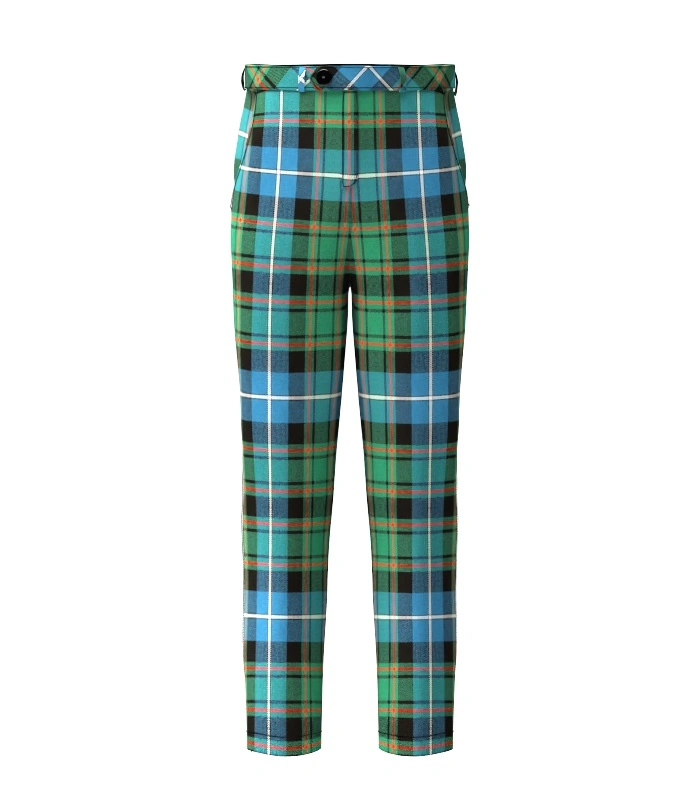 Handmade Macrae Tartan Trouser Front Handmade Macrae Tartan Trouser Front