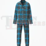_Ramsay Blue tartan Pyjamas Front