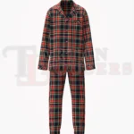 Black Stewart tartan Pyjamas Front