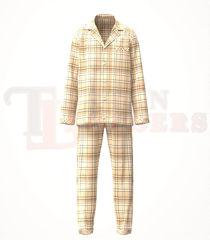 Beige Tartan Front Beige Tartan Front