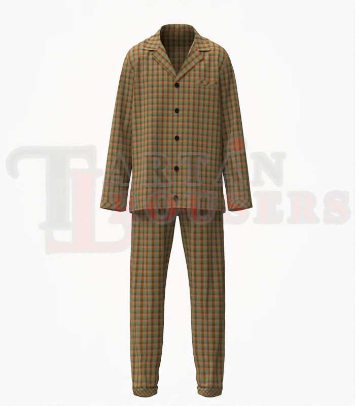 Braveheart Tartan Pyjamas Set Front Braveheart Tartan Pyjamas Set Front