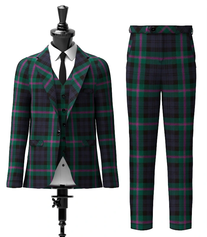 Baird Tartan Suit Front Baird Tartan Suit Front