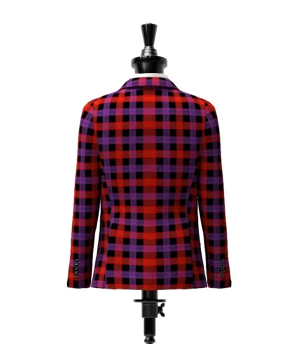 Brown Tartan Jacket Back