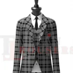 Grey Tartan Jacket Front