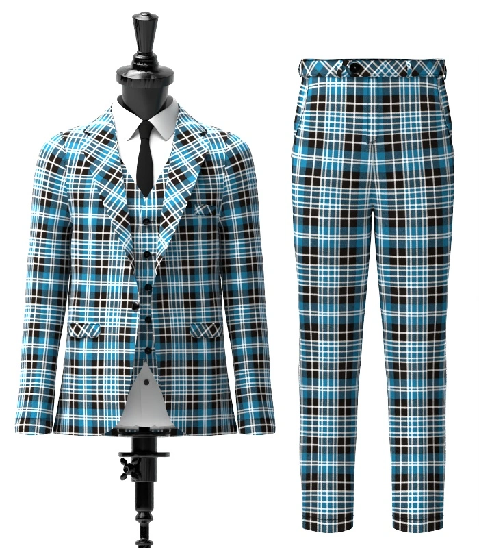 Clark Tartan Suit Front Clark Tartan Suit Front