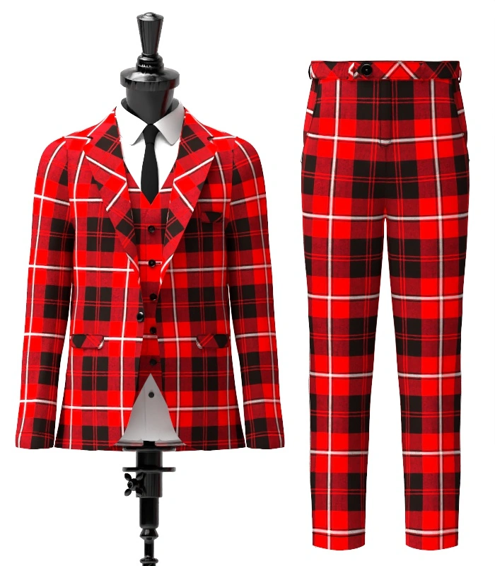 Cunningham Tartan Suit Front Cunningham Tartan Suit Front