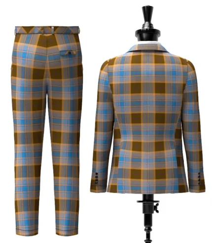 Custom Made Allan Tartan Suit Back