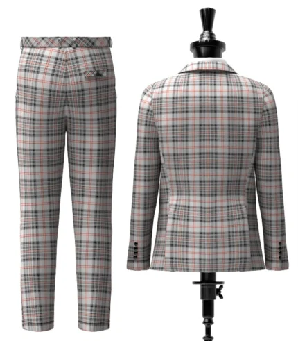 Custom Made Balmoral Tartan Suit Back