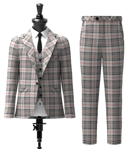 Custom Made Balmoral Tartan Suit Front