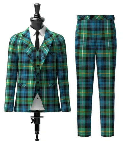 Custom Made Campbell of Argyll Tartan Suit Front