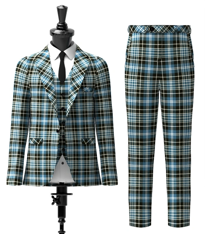 Custom Made Clarke Ancient Tartan Suit Front Custom Made Clarke Ancient Tartan Suit Front