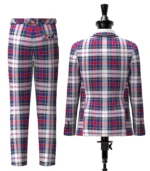 Custom Made Cooper Tartan Suit Back