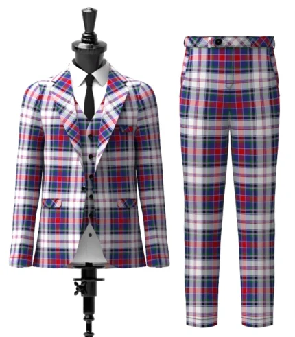 Custom Made Cooper Tartan Suit Front