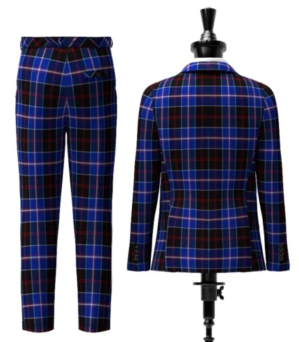 Custom Made Dunlop Tartan Suit Back