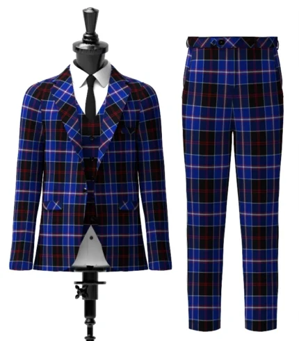 Custom Made Dunlop Tartan Suit Front