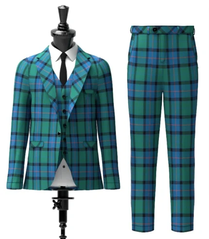 Custom Made Flower of Scotland Tartan Suit Front