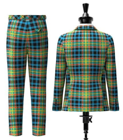 Custom Made Gillies Tartan Suit Back