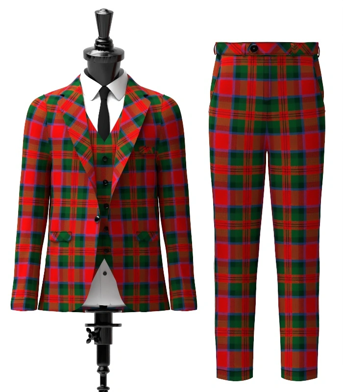Custom Made Macduff Tartan Suit Front Custom Made Macduff Tartan Suit Front