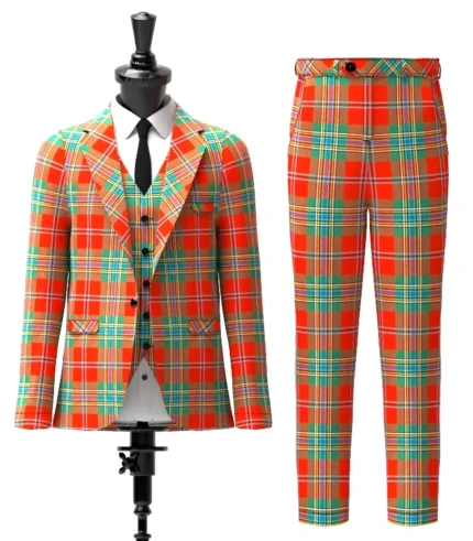 Custom Made Maclean of Duart Tartan Suit Front