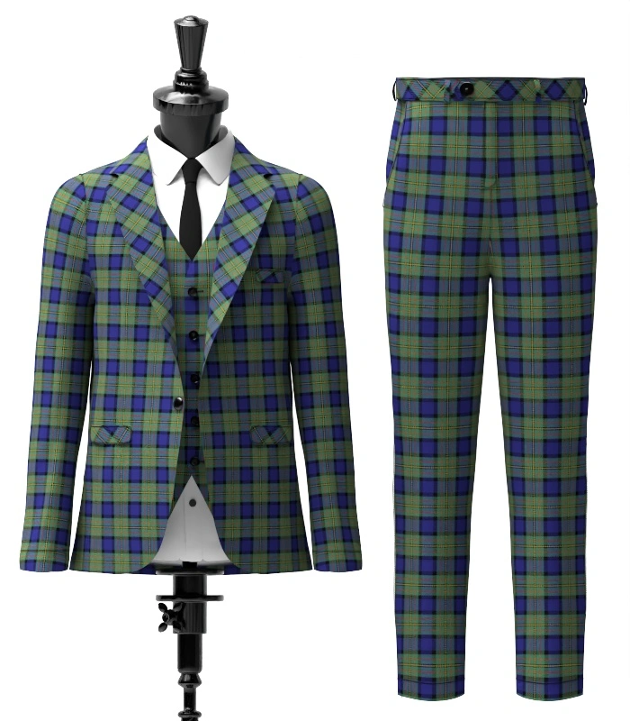 Custom Made Mclaren Tartan Suit Front Custom Made Mclaren Tartan Suit Front